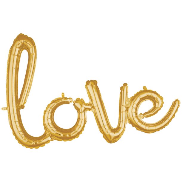 Folieballon - Script Love, Gold