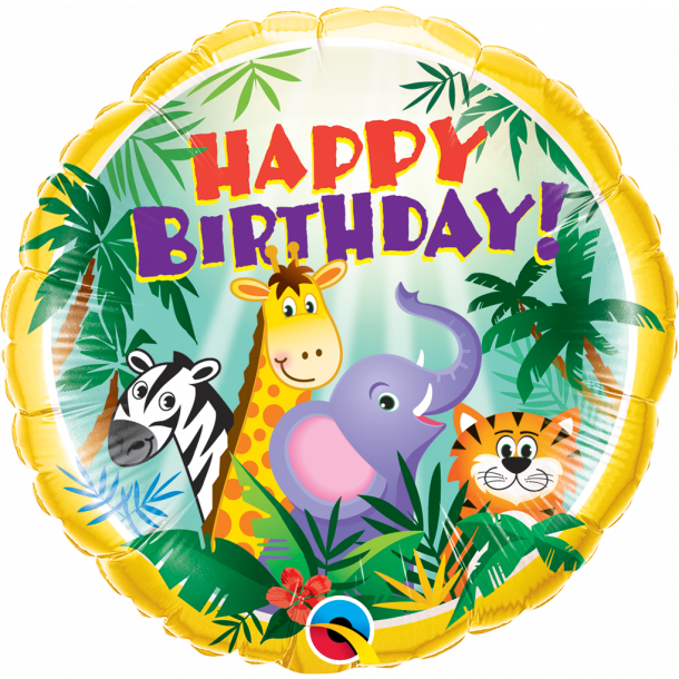 Folieballon - Birthday Jungle Friends -  18''