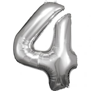 Tal Ballon 4 - 86 cm - Silver - Folie