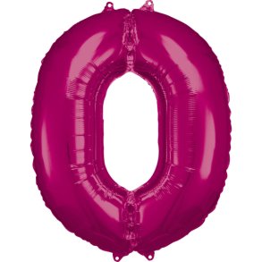 Folieballon - Tal ballon 0 Pink 86 cm