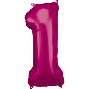 Folieballon - Tal ballon 1 Pink 86 cm