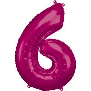 Folieballon - Tal ballon 6 Pink 86 cm
