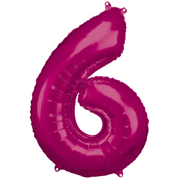 Folieballon - Tal ballon 6 Pink 86 cm