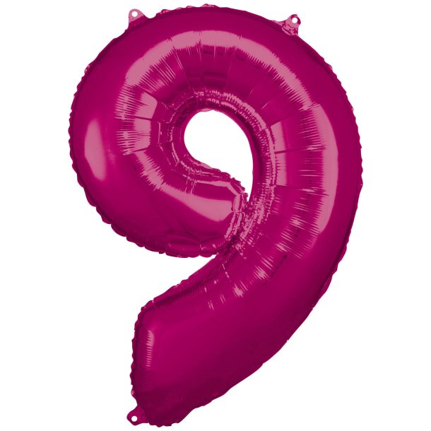 Folieballon - Tal ballon 9 Pink 86 cm