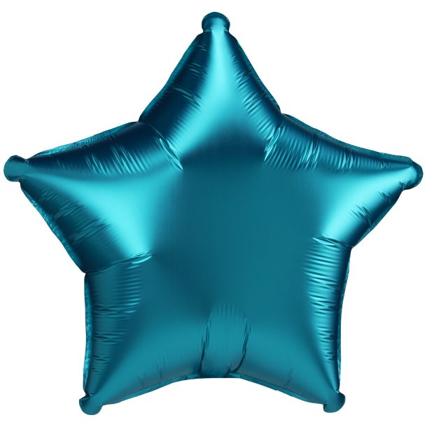 Folieballon - Stjerne - Satin Aqua 18''