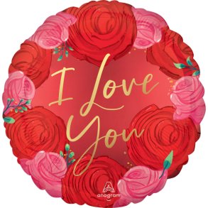 Folieballon - Satin Luxe Love You Roses