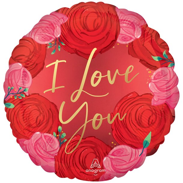 Folieballon - Satin Luxe Love You Roses