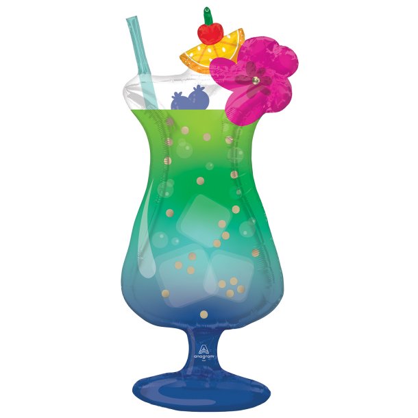 Folieballon - Tropisk drink - 40x93 cm