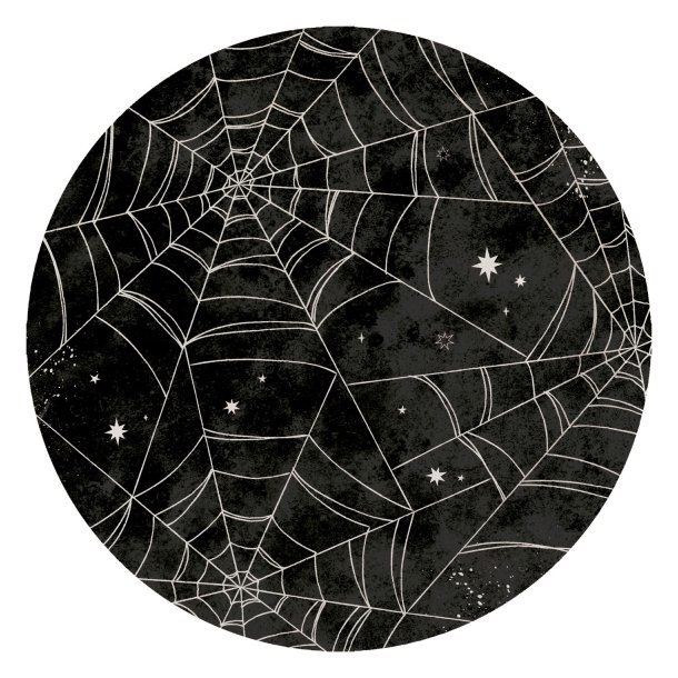 Paptallerkner - Spiderweb 23 cm - 8 stk.