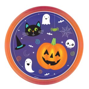 Paptallerkner - Hallo-ween Friends 23 cm - 8 stk. 