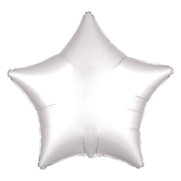 Folieballon - Stjerne -  "Satin Luxe White" - 18''