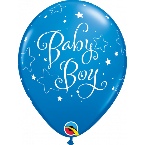 Ballon - Baby Boy Stars, Dark Blue, 11''