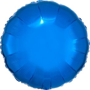 Folieballon - Rund - Metallic Blue - 18''