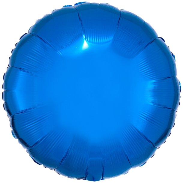 Folieballon - Rund - Metallic Blue - 18''