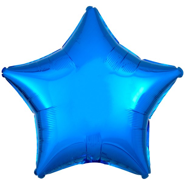 Folieballon - Stjerne -  Metallic Blue - 18''