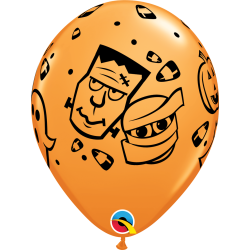 Ballon - Halloween Fun - Assorterede farver - 11''