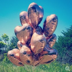 Folieballon - Hjerte Rose Gold 18''