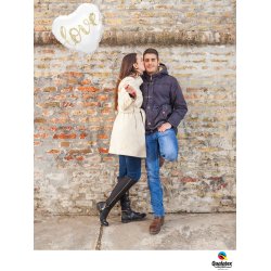 Folieballon - Hjerte - Love Glitter Gold - 18''