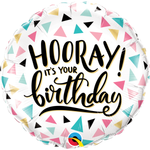 Folieballon - Birthday Hooray 18''
