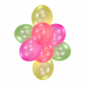 Ballon - 8 stk. i ass. neonfarver - 10