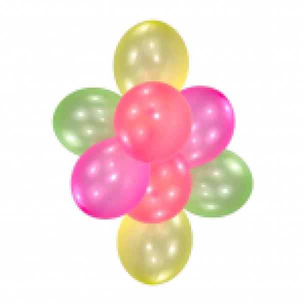 Ballon - 8 stk. i ass. neonfarver - 10"