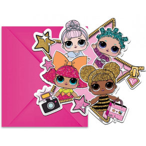Invitationer - LOL Glitterati, 6 stk