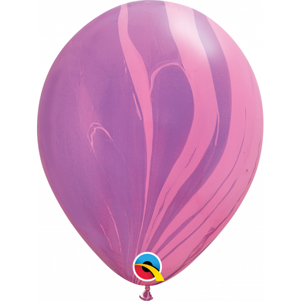 Ballon - Pink Violet Rainbow 11" SuperAgate