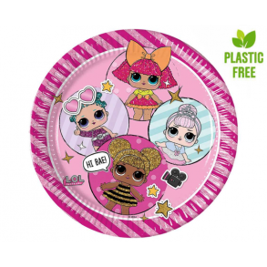 Paptallerkner LOL Glitterati, next generation, 23 cm, 8 stk