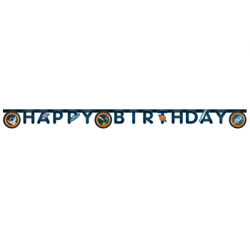 Banner Rocket Space - Happy Birthday