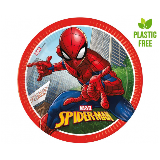 Paptallerkner Spiderman Crime Fighter (Marvel), next generation, 23cm, 8 stk