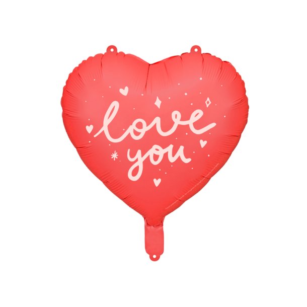 Folieballon - Hjerte ''I love you'', 45 cm