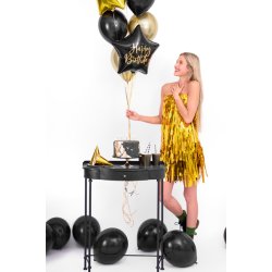 Folieballon - Happy Birthday, 40cm, black