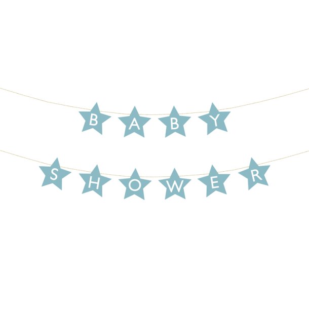 Banner Baby shower, 290x16.5 cm, light blue