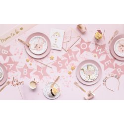 Banner Baby shower, 290x16.5 cm, light pink