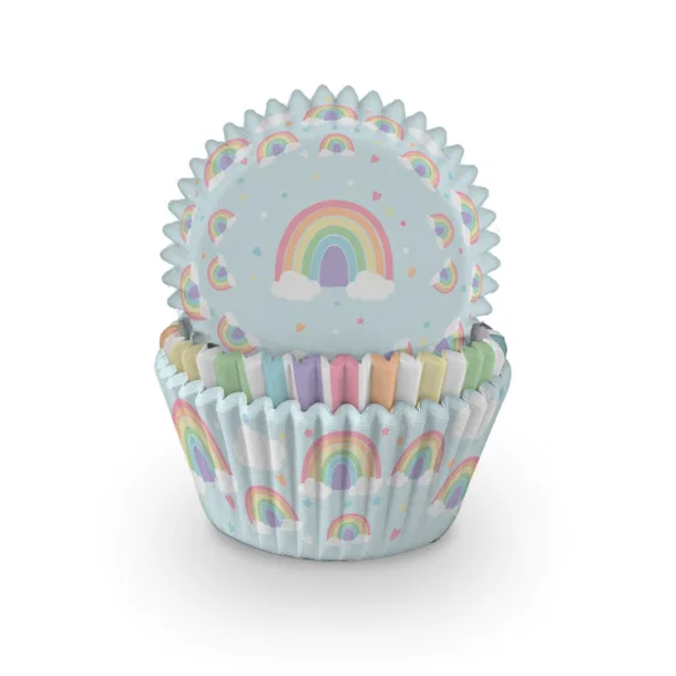 Muffinforme - Pastel Rainbow - 75 stk.