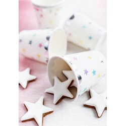Papkopper - Unicorn - Stars, 180 ml - 6 stk.