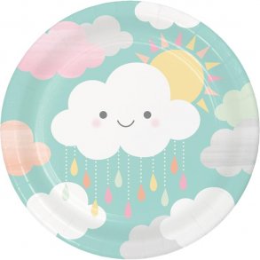 Paptallerkner - Sunshine baby shower - 22,2 cm - 8 stk.