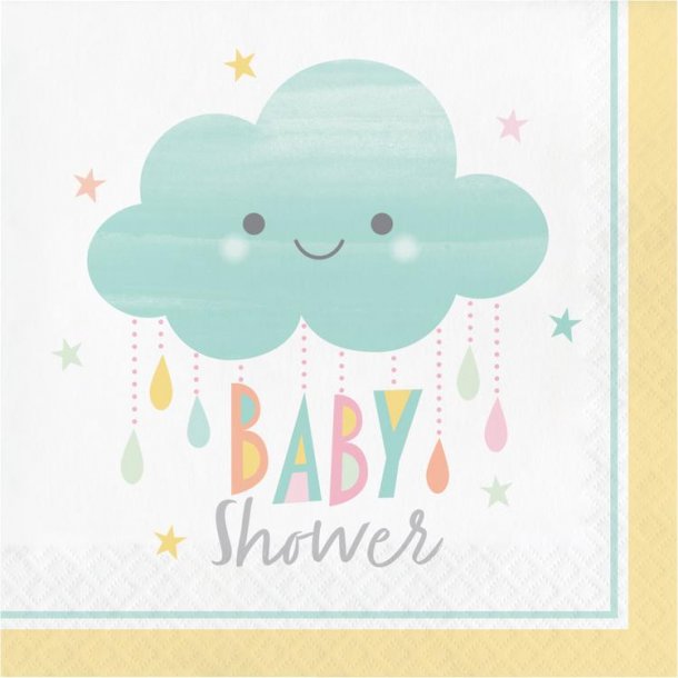 Servietter - Sunshine baby shower - 33x33 cm - 16 stk.