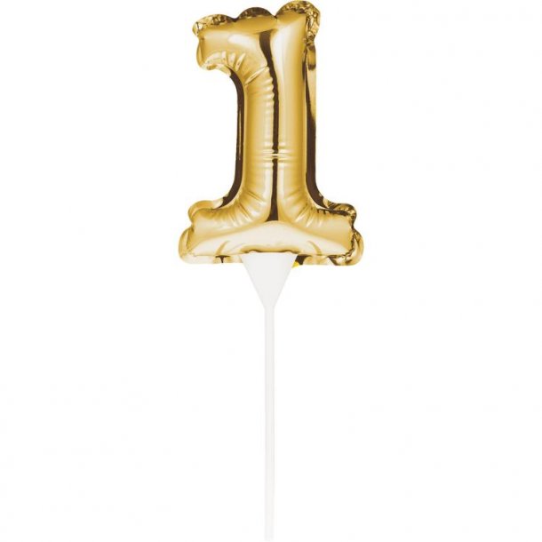 Mini tal ballon, 1 - Cake topper - Guld