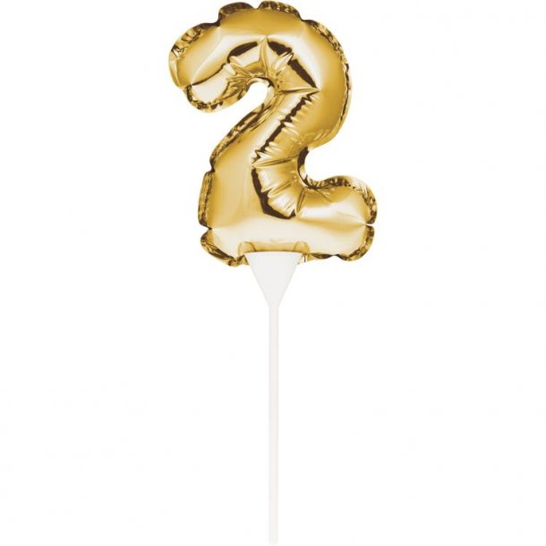 Mini tal ballon, 2 - Cake topper - Guld