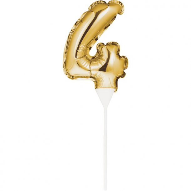 Mini tal ballon, 4 - Cake topper - Guld