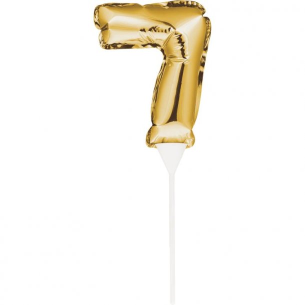 Mini tal ballon, 7 - Cake topper - Guld