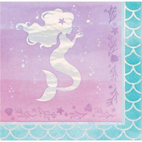 Servietter - Mermaid Shine 33x33 - 16 stk.