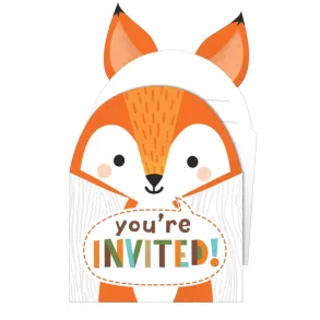 Invitationer -  Wild One Woodland Animals - 8 stk.
