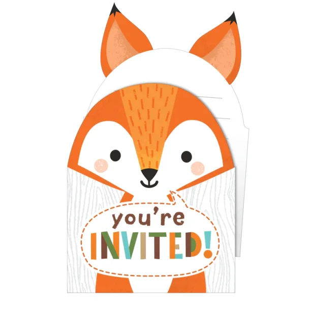 Invitationer -  Wild One Woodland Animals - 8 stk.