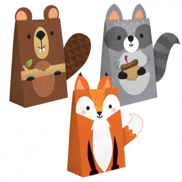 Papirsposer - Woodland Animals - 8 stk.