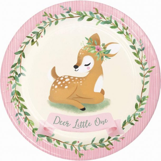 Paptallerkner - Deer Little One - 22,2 cm - 8 stk.