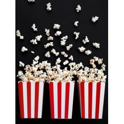 Popcorn bger - 7x7x12.5cm - 6 stk.