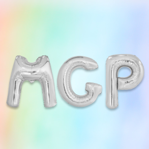 Folieballonst - Bogstaverne M, G og P Slv - 86 cm hj