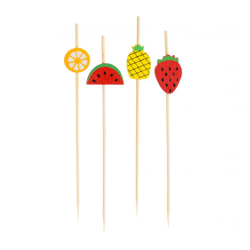 Cocktail picks "Sweet fruits", length 12 cm, 24 stk